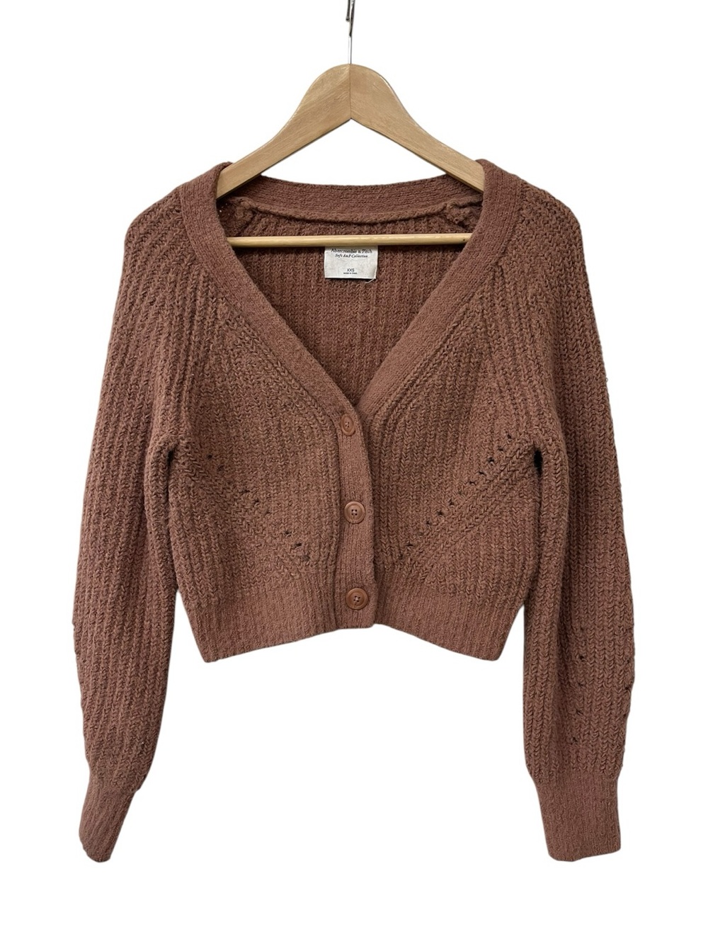Abercrombie & Fitch Soft V Neck Cropped Cardigan Sweater XXS
